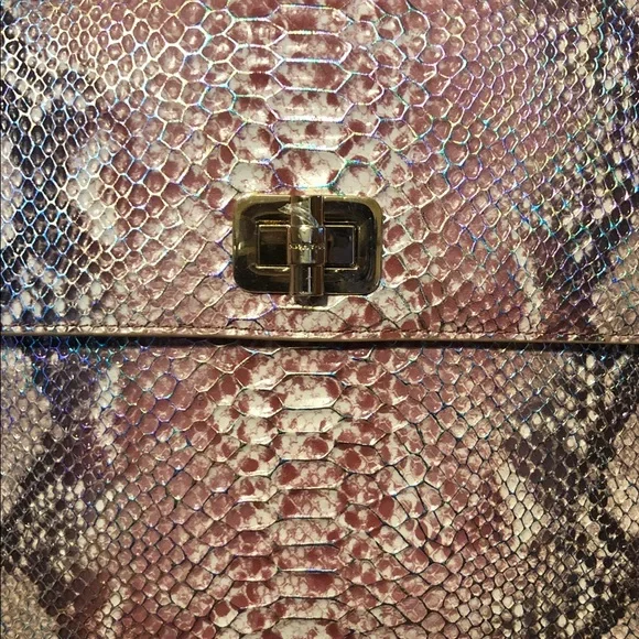 NWT-Brahmin-Hallie Satchel-Multi Skyterra-Leather-Dust Bag-$455 - Picture 3 of 16